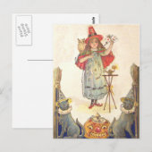 Heksje (Oude Halloweenkaart) Briefkaart (Voorkant / Achterkant)