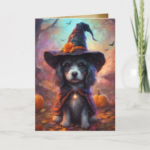 Hekspuppy - Happy Halloween, Schattigee Hond Kaart