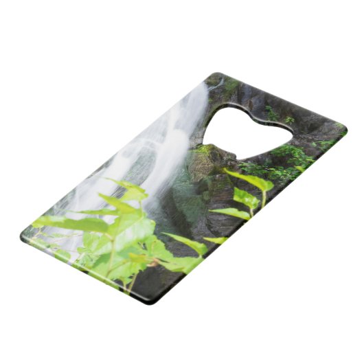 Hel Gate Canyon waterval Creditkaart Flessenopener (Voorkant Gekanteld)