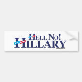hel No Hillary - Anti-Hillary -.png Bumpersticker (Voorkant)