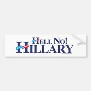 hel No Hillary - Anti-Hillary -.png Bumpersticker