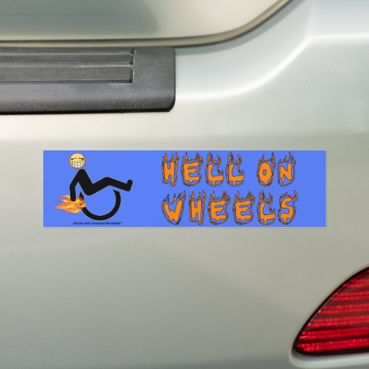 hel op Wheels Bumpersticker (Op auto)