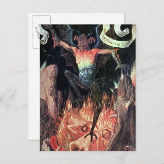 Hel, rechterpaneel van Triptych of Earthly Briefkaart (Voorkant / Achterkant)