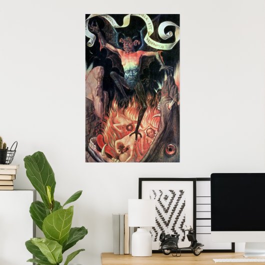 Hel, rechterpaneel van Triptych of Earthly Poster (Thuiskantoor)