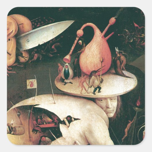 hel van hieronymus bosch vierkante sticker (Voorkant)