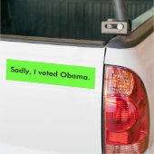Helaas heb ik voor Obama gestemd. Bumpersticker (Op Truck)