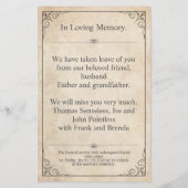 Helaas is het niet te zien - Funeral  Card (Achterkant)