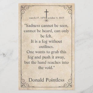 Helaas is het niet te zien - Funeral Card