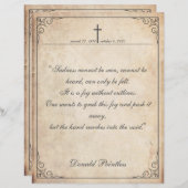 Helaas is het niet te zien - Funeral  Card (Voorkant / Achterkant)