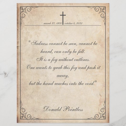 Helaas is het niet te zien - Funeral  Card (Voorkant)