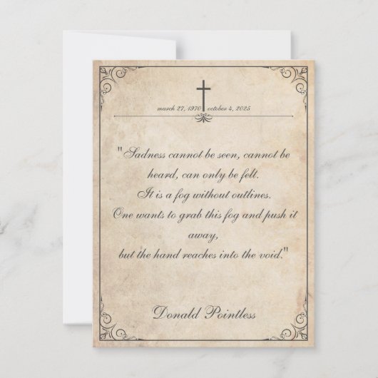 Helaas is het niet te zien - Funeral  Card (Voorkant)