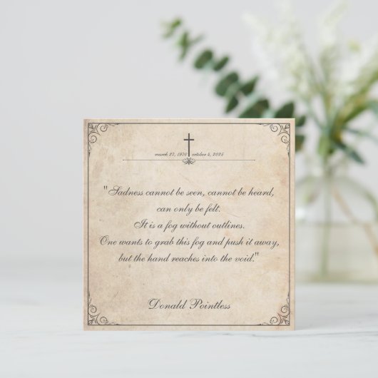 Helaas is het niet te zien - Funeral Card (Staand voorkant)