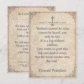 Helaas is het niet te zien - Funeral  Card (Voorkant / Achterkant)