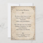 Helaas is het niet te zien - Funeral  Card (Achterkant)