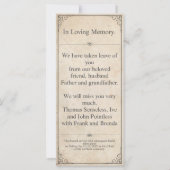 Helaas is het niet te zien - Funeral Card (Achterkant)