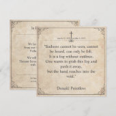 Helaas is het niet te zien - Funeral  Card (Voorkant / Achterkant)