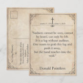 Helaas is het niet te zien - Funeral  Card Feestdagenkaart (Voorkant / Achterkant)