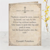 Helaas is het niet te zien - Funeral  Card Kaart (Gele Bloem)