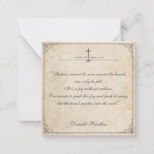 Helaas is het niet te zien - Funeral  Card Notitiekaartje (Voorkant)