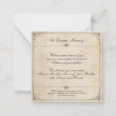 Helaas is het niet te zien - Funeral  Card Notitiekaartje (Achterkant)