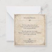 Helaas is het niet te zien - Funeral  Card Notitiekaartje (Achterkant)