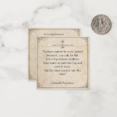 Helaas is het niet te zien - Funeral  Card Notitiekaartje (Voorkant / Achterkant in situ)