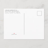 Helaas uitgesteld huwelijk Black & White Uitnodiging Briefkaart (Achterkant)