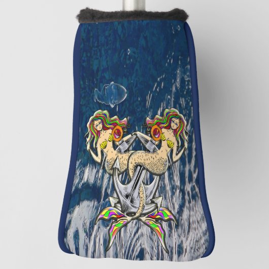 Helaas zeemeerminnen bij anker golfheadcover (Draai 90)