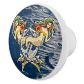 Helaas zeemeerminnen bij anker keramische knop (Rechts)