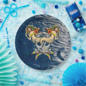 Helaas zeemeerminnen bij anker papieren bordje (Feest)