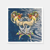 Helaas zeemeerminnen bij anker servet (Voorkant)