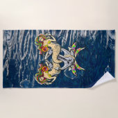 Helaas zeemeerminnen bij anker strandlaken (Voorkant)