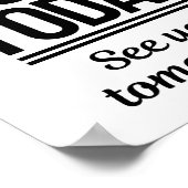 Helaas zijn we vandaag gesloten poster (Hoek)