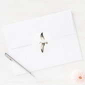 Helaine is een zeemeeuw ronde sticker (Envelop)