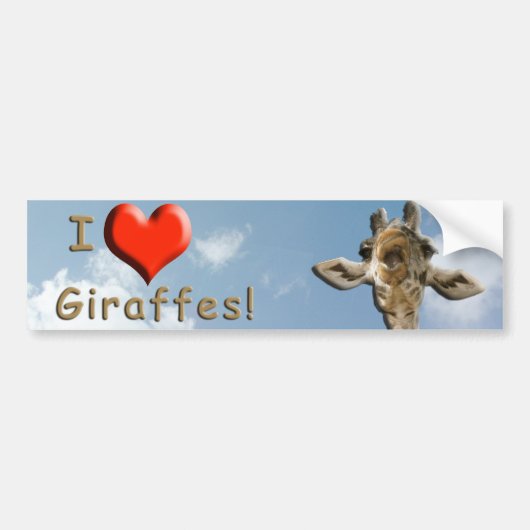 Helaine's Goofy Giraffe Bumpersticker (Voorkant)