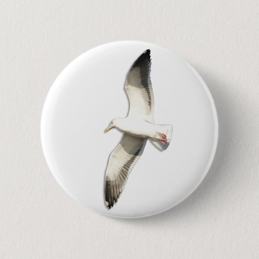 Helaine's Soaring Seagull Ronde Button 5,7 Cm (Voorkant)