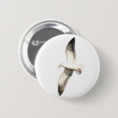 Helaine's Soaring Seagull Ronde Button 5,7 Cm (Voorkant /achterkant)