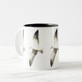 Helaine's Soaring Seagull Tweekleurige Koffiemok (Voorkant links)