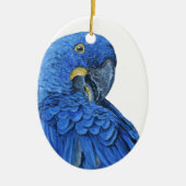 Helblauw Hyacinth Macaw Keramisch Ornament (Voorkant)