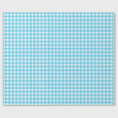 Helcerulean blue gingham cadeaupapier (Vlak)