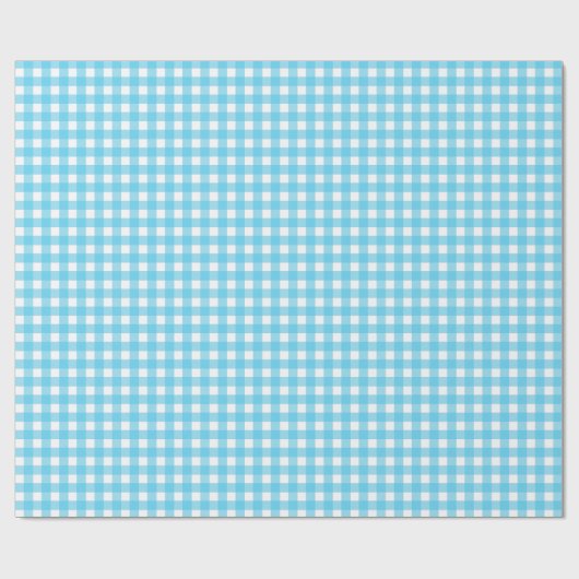 Helcerulean blue gingham cadeaupapier (Vlak)