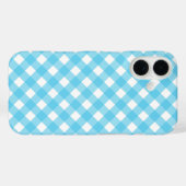 Helcerulean blue gingham Case-Mate iPhone case (Achterkant (horizontaal))