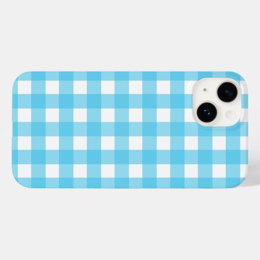 Helcerulean blue gingham Case-Mate iPhone case (Achterkant (horizontaal))