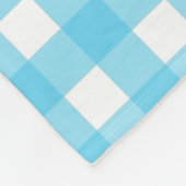 Helcerulean blue gingham fleece deken (Hoek)