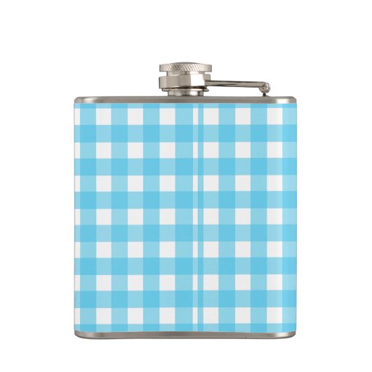 Helcerulean blue gingham heupfles (Achterkant)