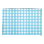 Helcerulean blue gingham kussensloop (Voorkant)