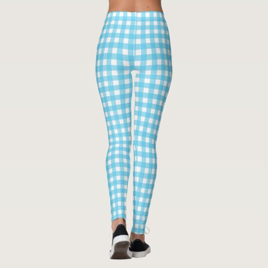 Helcerulean blue gingham leggings (Achterkant)