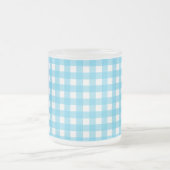 Helcerulean blue gingham matglas koffiemok (Center)