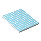 Helcerulean blue gingham notitieblok (Schuin)