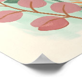 Held abstracte bloem botanische kunst, lente bloem poster (Hoek)